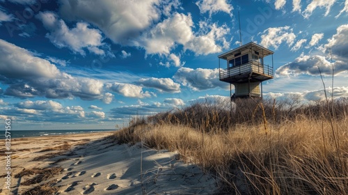 Architectural Beauty of Cape Henlopen State Park: World War II Observation Tower Standing Tall photo
