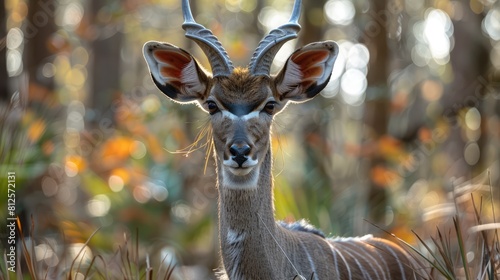 Lesser kudu (Ammelaphus imberbis) at White Oak Conservation Center; Yulee, Florida, United States of America Generative AI photo