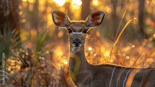 Lesser kudu (Ammelaphus imberbis) at White Oak Conservation Center; Yulee, Florida, United States of America Generative AI photo