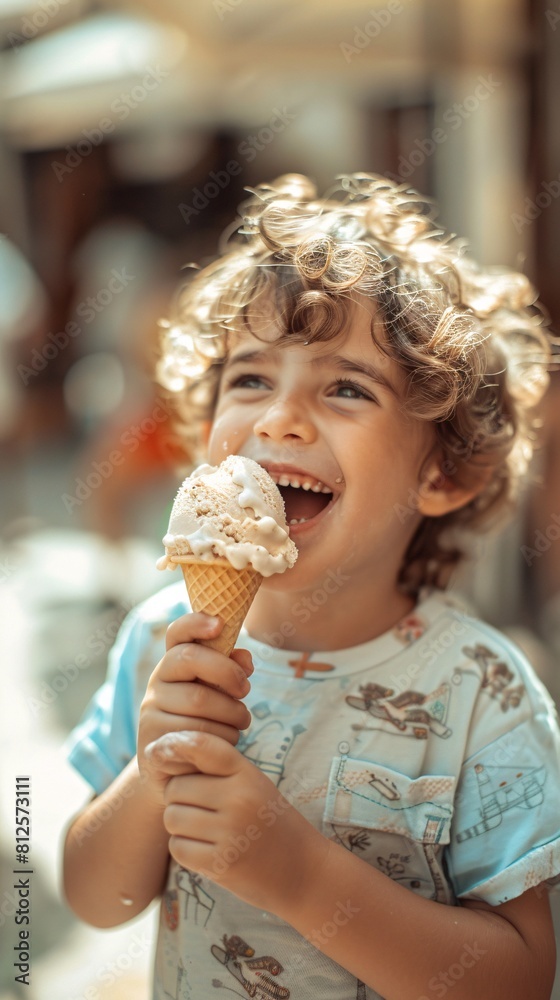 child with ice cream child with ice cream