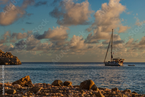 Peaceful beach in Saint Barthelemy (St. Barts, St. Barth) Caribbean