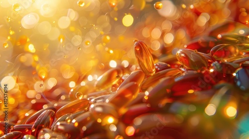 Radiant Liquid Brilliance Capturing the Luminous Essence of Vitamins