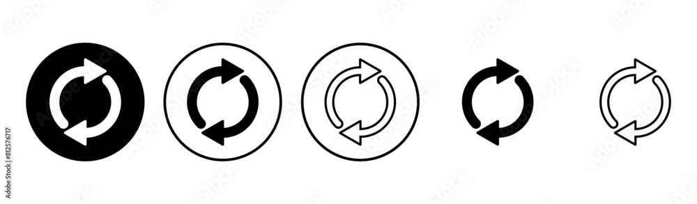 Refresh icon set. Reload icon vector. Update icon. Refresh icon set. Reload icon vector. Update icon.