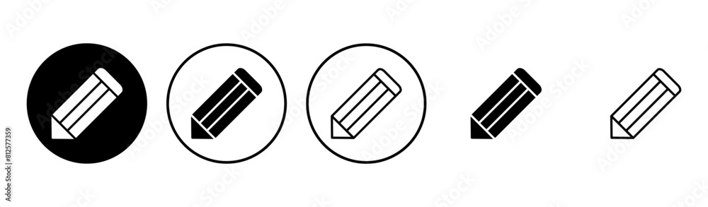 Pencil icon set. pen symbol. edit icon vector
