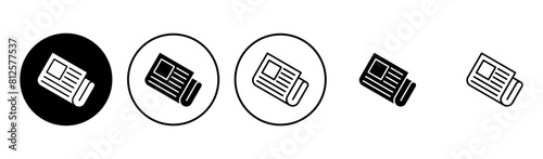 Newspaper icon set. news paper vector sign
