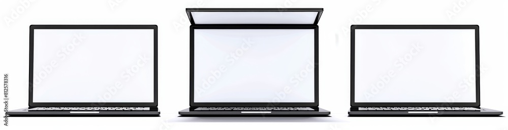 vector illustration of three laptop with blank screen vector illustration of three laptop with blank screen