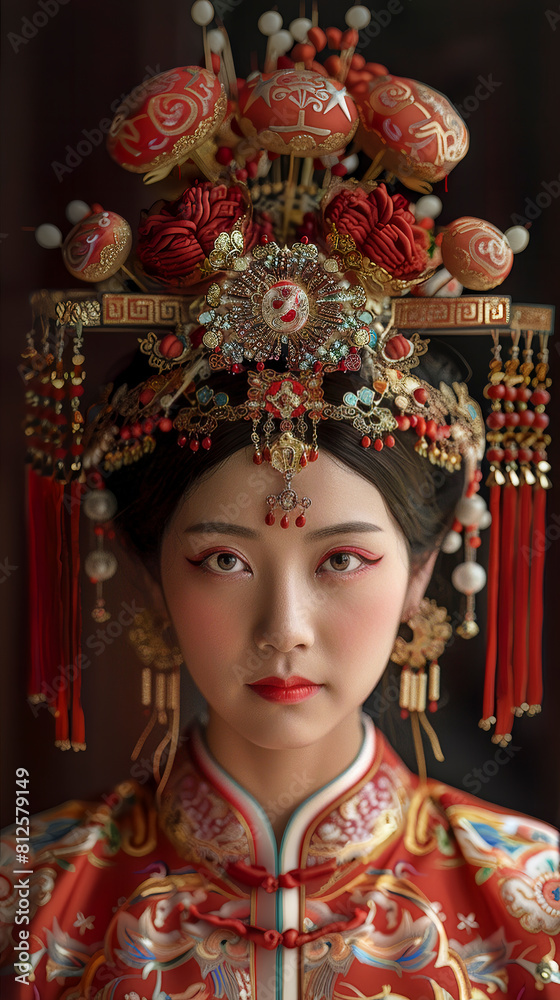 A woman in traditional Chinese clothing