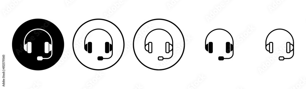 Headphone icon set. Headvector icon symbols Headphone icon set. Headvector icon symbols