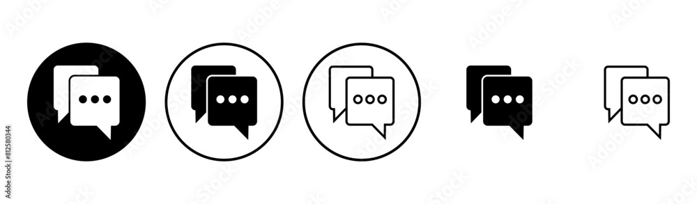 Chat icon set. speech bubble icon. comment icon vector. message. contact us Chat icon set. speech bubble icon. comment icon vector. message. contact us
