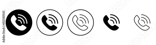 Call icon set. telephone icon vector. phone icon vector. contact us