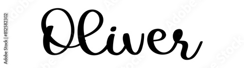 Oliver - black color - name written - ideal for websites, presentations, greetings, banners, cards, t-shirt, sweatshirt, prints, cricut, silhouette, sublimation, tag