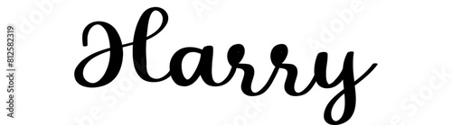 Harry - black color - name written - ideal for websites, presentations, greetings, banners, cards, t-shirt, sweatshirt, prints, cricut, silhouette, sublimation, tag