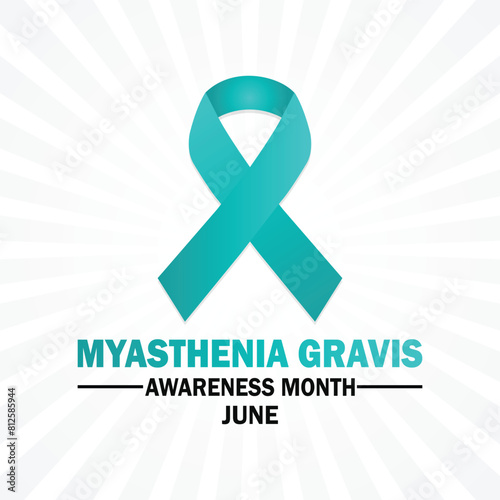 Myasthenia Gravis Awareness Month. Holiday concept. Template for background, banner, card, poster with text inscription. Vector illustration.