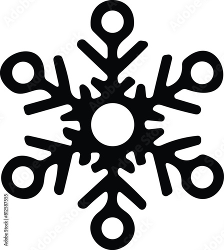 Ice or snow symbol.snowflakes thin line icon. simple snowflake  for report  presentation  diagram  web design. 