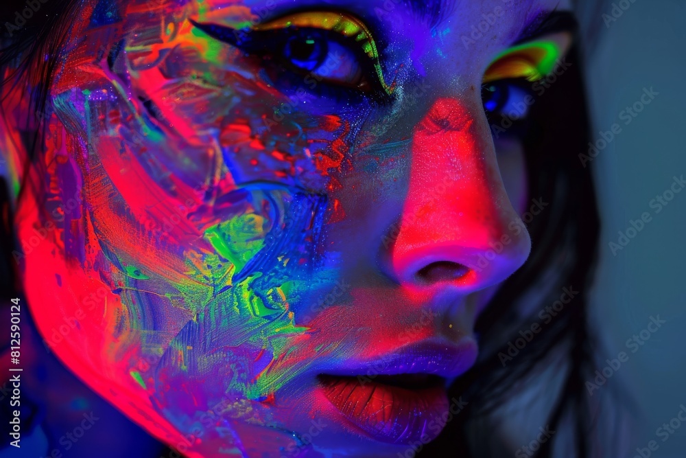 Fototapeta premium A smooth transition of red and blue colors with soft lighting creating an atmospheric abstract background
