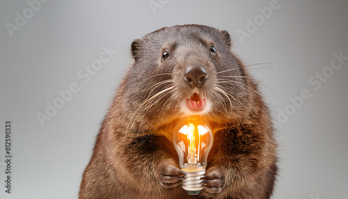 Eureka! Wombat with a Lightbulb Moment