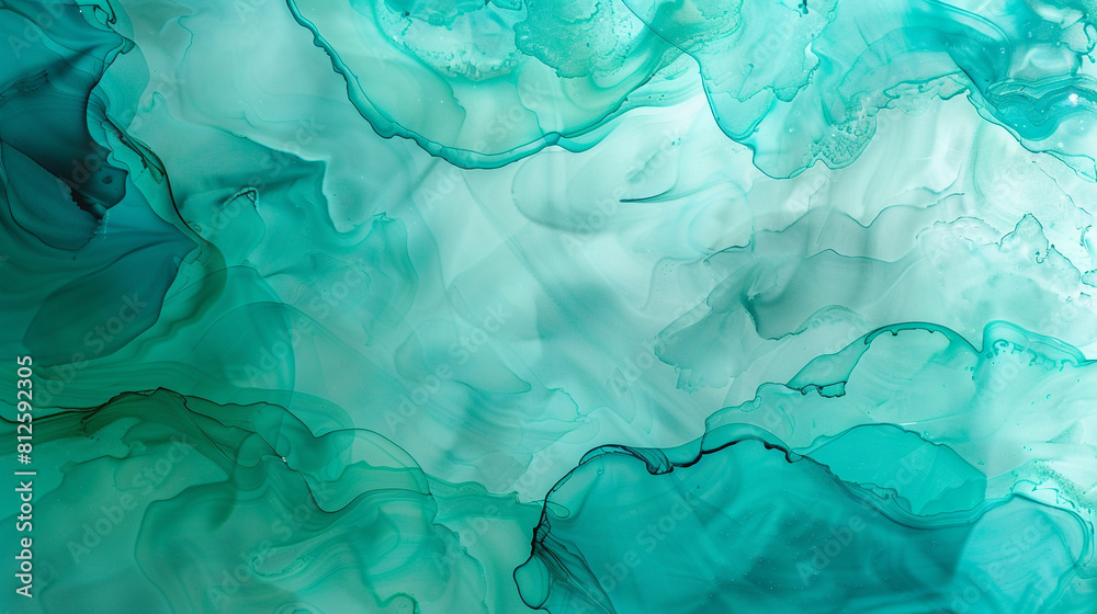 Bright turquoise and sea green abstract, tropical alcohol ink flow with lush oil paint texture. Bright turquoise and sea green abstract, tropical alcohol ink flow with lush oil paint texture.