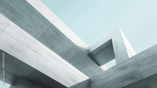 A fashionable desktop wallpaper composed of minimalist abstract architecture, used for posters, ppt background, minimalism
