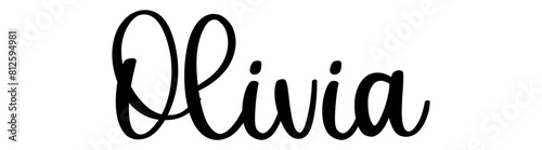 olivia - black color - name written - ideal for websites, presentations, greetings, banners, cards, t-shirt, sweatshirt, prints, cricut, silhouette, sublimation, tag