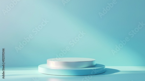 White Plate on Blue Table