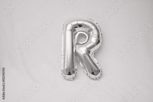 Chrome silver balloon font