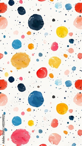 Vibrant Abstract Watercolor Dot Patterns for Creative Backgrounds, Modern Artistic Wallpaper Designs