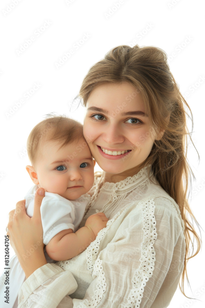Mother and her newborn baby transparent background Mother and her newborn baby transparent background
