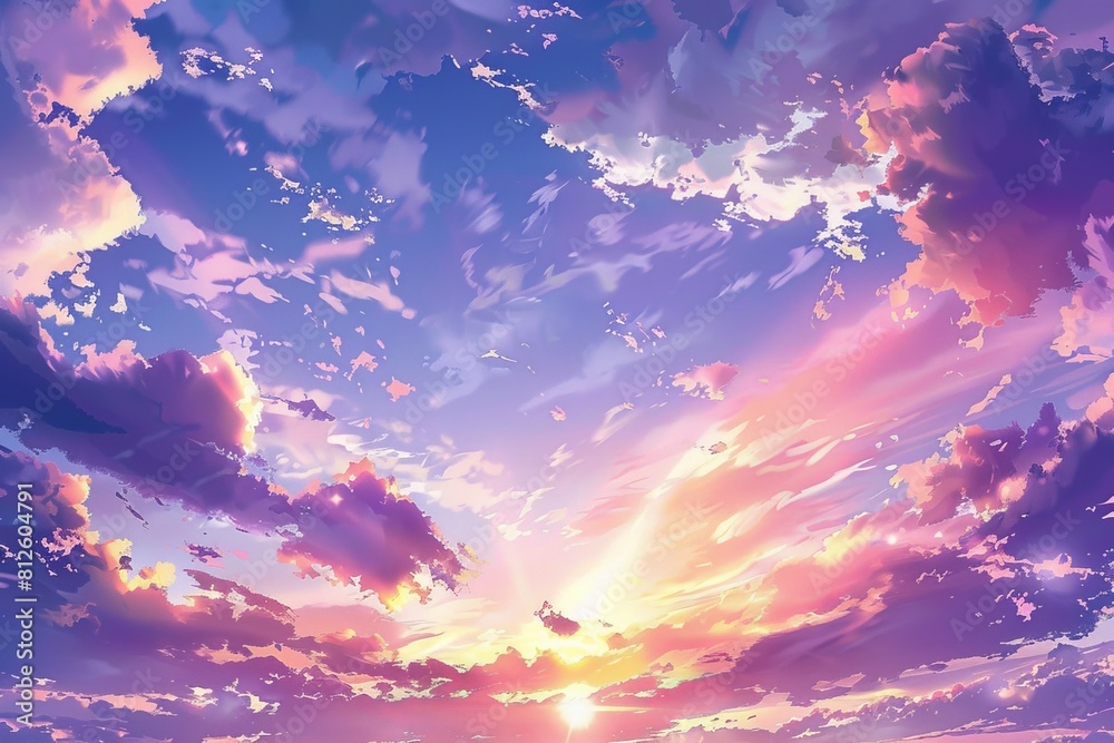 A valley, obscured by low-lying clouds, is bathed in sunlight as it fades over mountain silhouettes at dusk. Beautiful simple AI generated image in 4K, unique. A valley, obscured by low-lying clouds, is bathed in sunlight as it fades over mountain silhouettes at dusk. Beautiful simple AI generated image in 4K, unique.