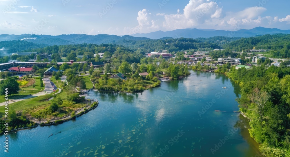 Discover The Beauty of Sevierville Tennessee. Aerial View of Pigeon Forge and Sevierville Discover The Beauty of Sevierville Tennessee. Aerial View of Pigeon Forge and Sevierville