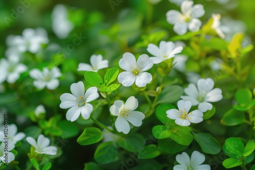 Bacopa Monnieri Flower - Ornamental Chaenostoma Cordatum. Ayurvedic Brahmi Herb for Memory -