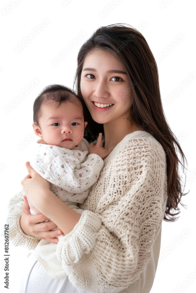 Mother and her newborn baby transparent background Mother and her newborn baby transparent background