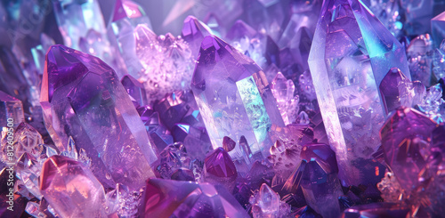 Purple crystal background for graphics use. Created with Ai