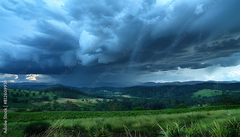 Dramatic stormy sky over green meadow. Nature composition. Dramatic stormy sky over green meadow. Nature composition.