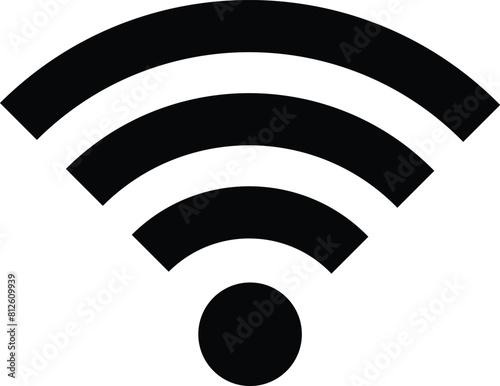 WIFI wireless internet signal flat icon symbol. Connect of network. Bar of satellites for mobile, radio, computer. Hotpot, strength electronic wave from antenna for communication.