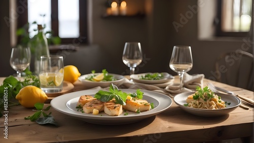 In order to improve the overall mood and atmosphere of the shot, ambient elements like soft lighting or rustic table settings are frequently incorporated into culinary photography.