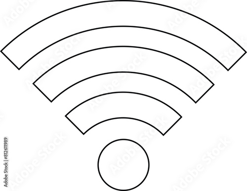 Connect of network. WIFI wireless internet signal line icon symbol. Bar of satellites for mobile, radio, computer. Hotpot, strength electronic wave from antenna for communication.