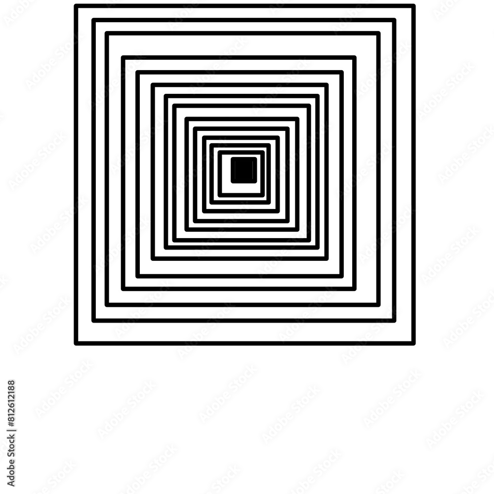 Draw a 3D square along with a raw sketch Draw a 3D square along with a raw sketch