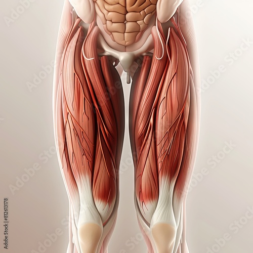 Human leg muscles anatomy photo