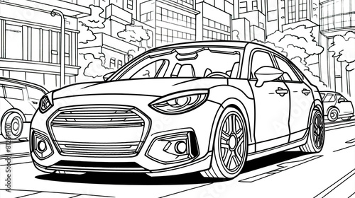 Coloring page for kids car