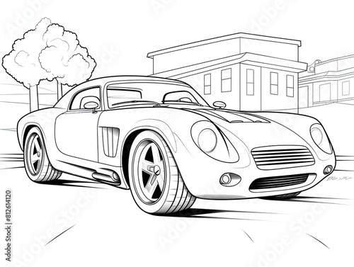 Coloring page for kids car