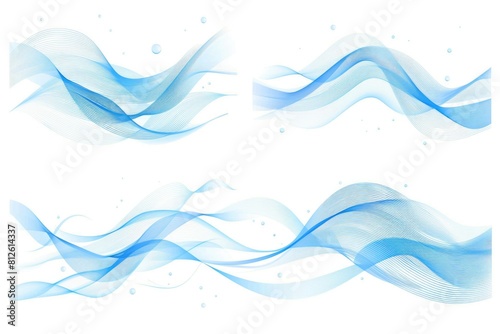Abstract blue waves on a white background. Perfect for graphic design projects