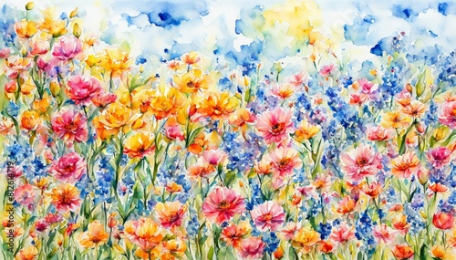 Watercolor Flower © PolyGeek