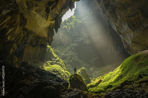 Spelunking Adventure in Son Doong Cave: Exploring the Stunning Natural Formations and Rock photo