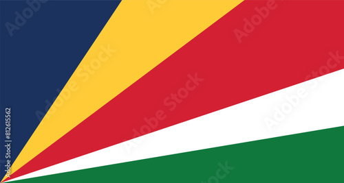 National Flag of Seychelles. Seychelles Flag. 
 photo