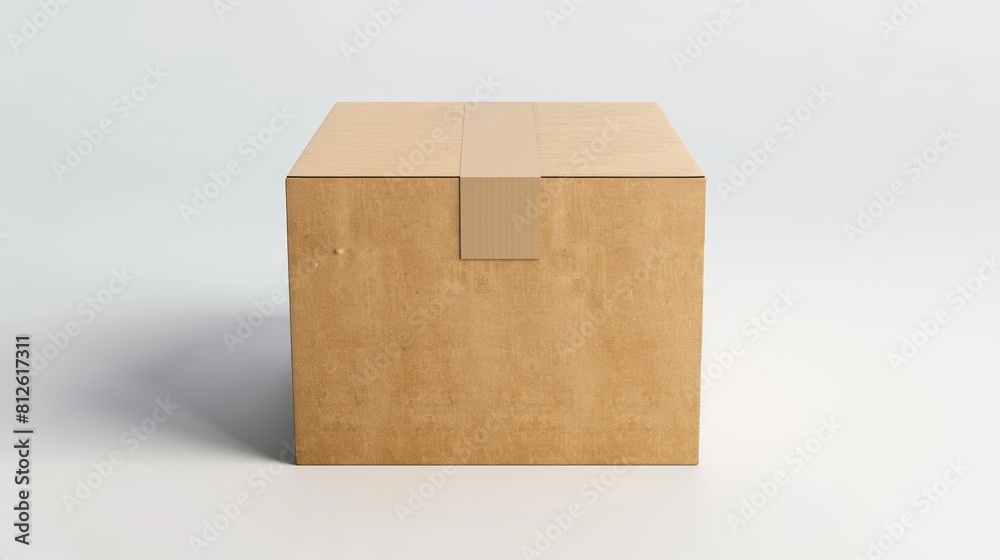 Brown cardboard box isolated on a white background Brown cardboard box isolated on a white background