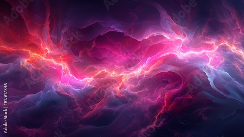 Abstract image with iridescent colors. Cosmic color entanglement