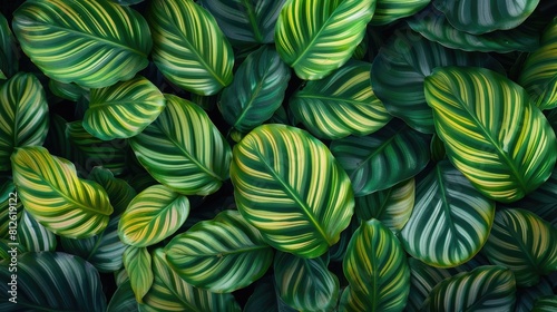 Background of green leaves of Calathea lutea photo