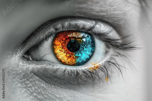 Colorblind Vision Comparison: Before and After Simulation of Colours for Blind Viewers Using photo