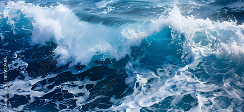 Sea waves  ocean waves  clear ocean  realistic illustration  horizontal orientation 
