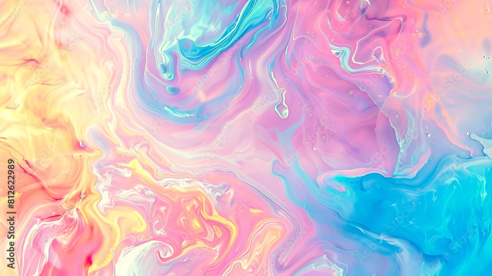 Fototapeta premium abstract background of acrylic paint in blue, pink and yellow colors